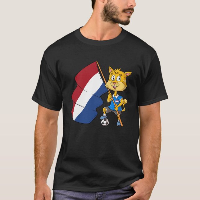 T-shirt Dutch fan cat (Devant)