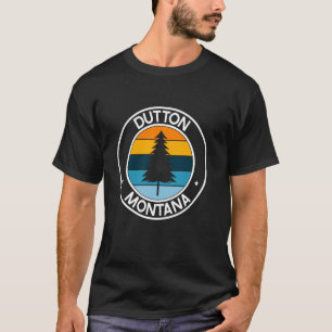 T-shirt Dutton Montana MT USA City Pride Retro Sunset