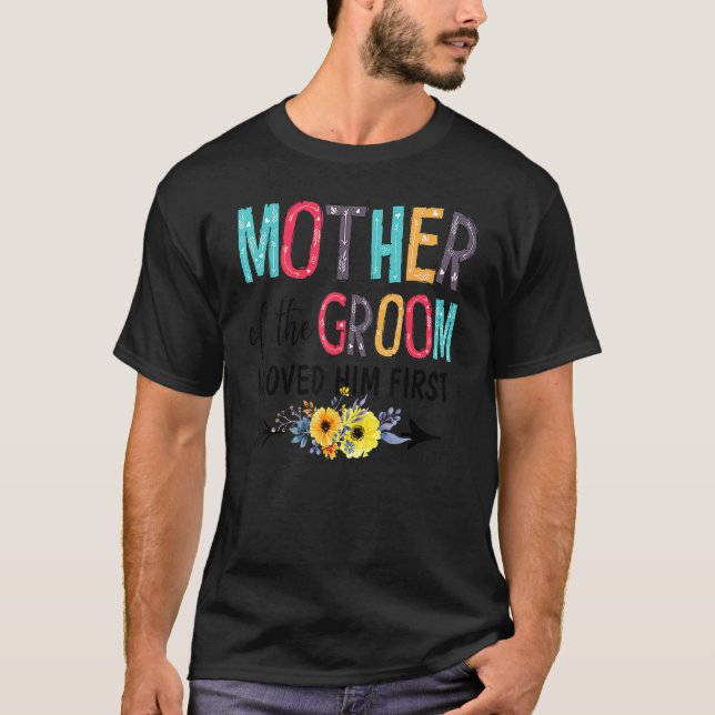 T-shirt Dw1z Mère Du Groom Je L'Aime Premier Mariage (Devant)
