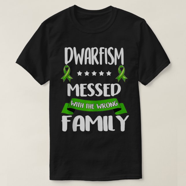 T-shirt Dwarfism Awareness Little People Related Green Rib (Design devant)