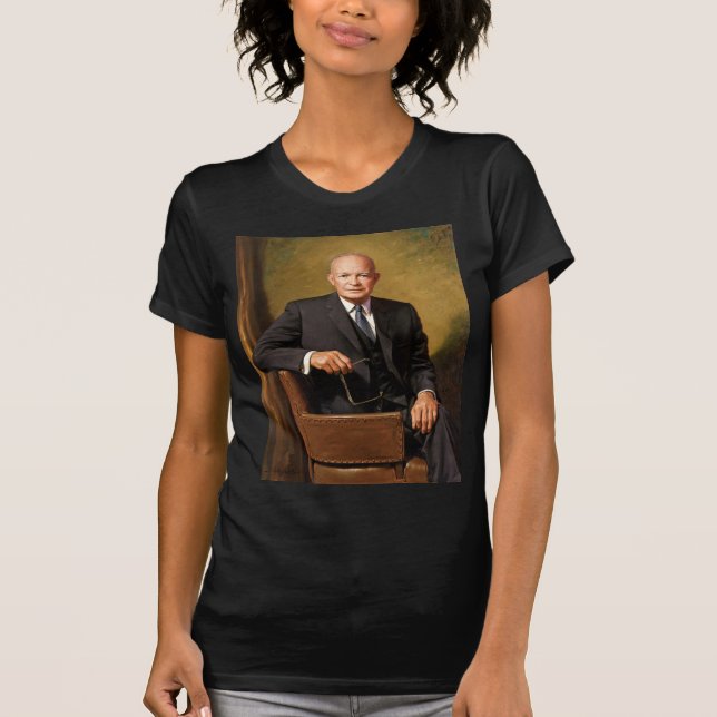 T-shirt Dwight Eisenhower Président Portrait de la Maison  (Devant)