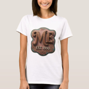 T-shirt Dynamic Gold ME ÉTABLI EN 1990 Design Moderne