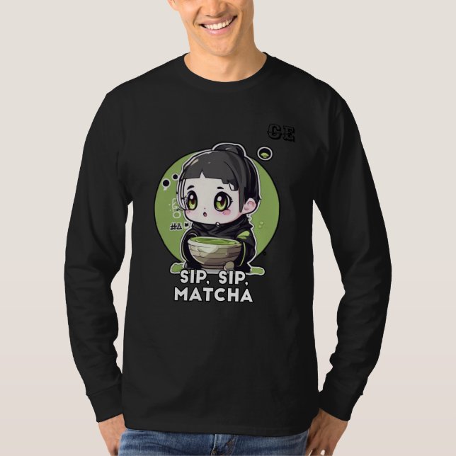 T-shirt Dynamisez votre journée avec du thé vert Matcha (Devant)