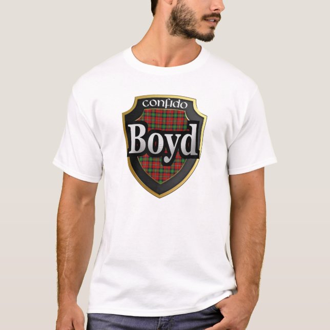 T-shirt Dynastie de Clan Boyd Scotland Tartan (Devant)