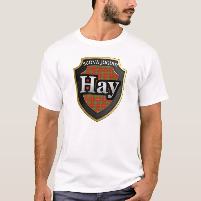 T-shirt Dynastie de Clan Hay Scotland Tartan (Devant)