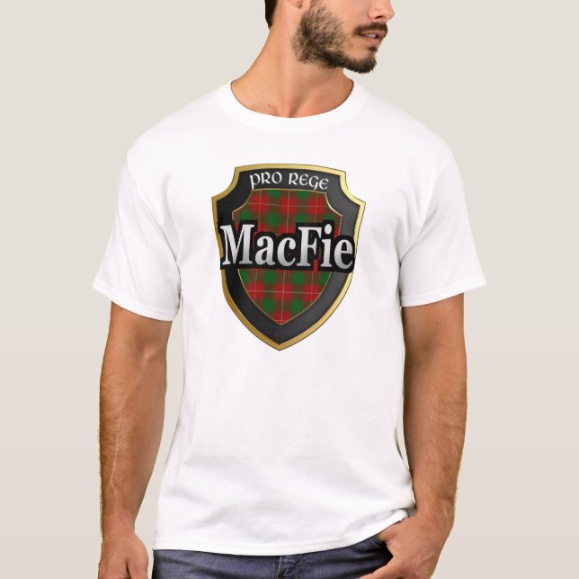 T-shirt Dynastie de tartan de MacFie Ecosse de clan (Devant)