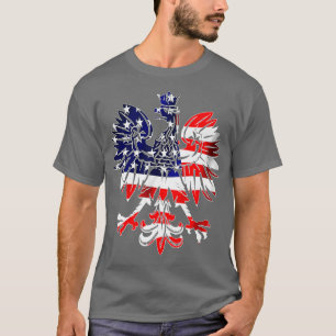 T-shirt Dyngus Day Polonais Aigle USA Drapeau Amérique Pol