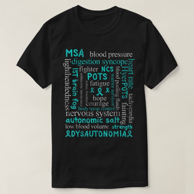 T-shirt Dysautonomia Sensibilisation Mois dysautonome pati (Design devant)