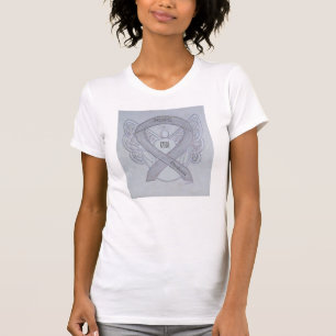 T-shirt Dyslexia Silver Awareness Ribbon Angel Chemise