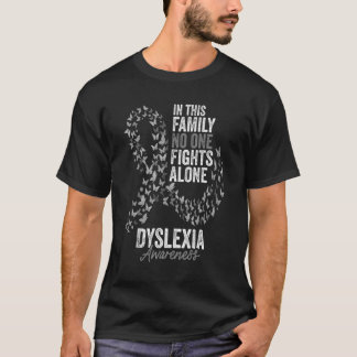 T-shirt Dyslexie Mois de sensibilisation Papillons Argent