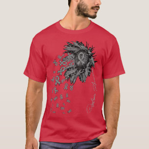 T-shirt Dyslexie Sensibilisation Tournesol fleurs de ruban