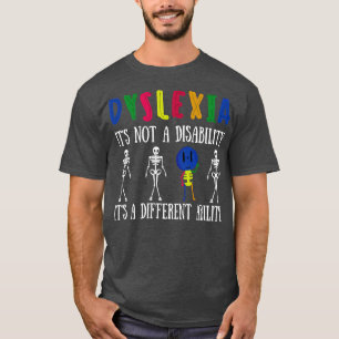 T-shirt Dyslexie son non handicap son une capacité différe