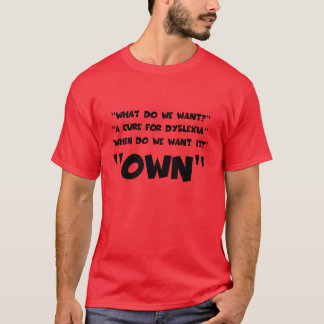 T-shirt Dyslexique drôle