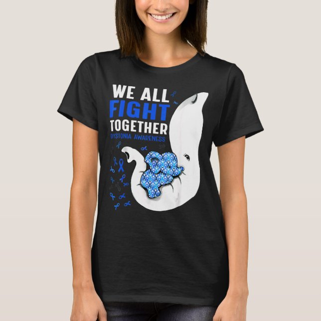 T-shirt Dystonia Sensibilisation Nous combattons tous ense (Devant)