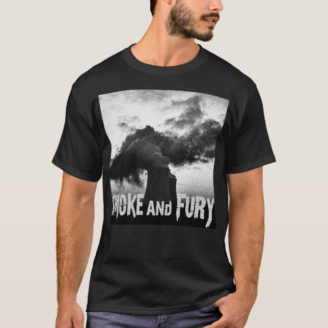 T-shirt Dystopian Rock Black Oil Rig (Devant)