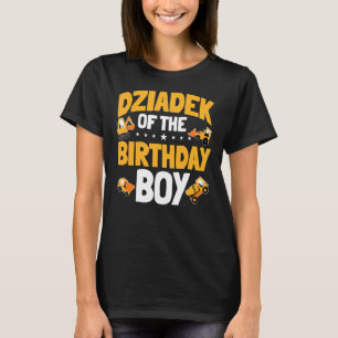 T-shirt Dziadek De L'Anniversaire Boy Construction Boy Wor
