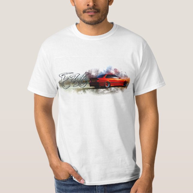 T-shirt E36 orange Bimmer (Devant)