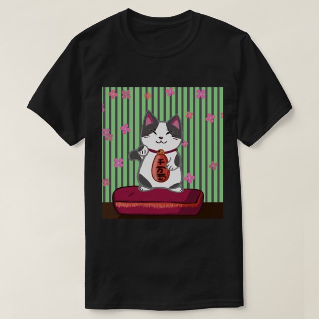 T-shirt E:\AnhgocUpZZ\Cat de Good Fortune .png (Design devant)