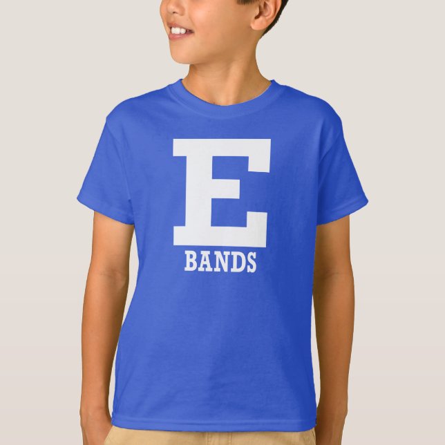 T-shirt E-Bands Kids Blue Short Sleeve (Devant)