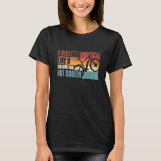 T-shirt E-Bike E-Mtb Retro Cool E-Bike Papa
