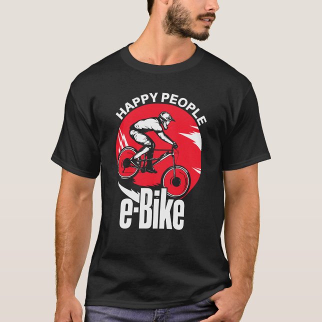 T-shirt E Biker E Bike Dit J'Aime E Biking (Devant)