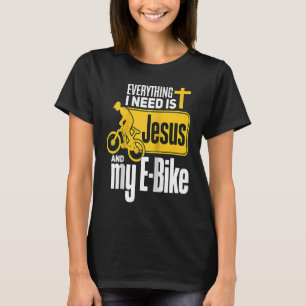 T-shirt E Biker Jésus et E Biking Religieux Biker