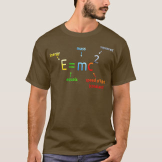 T-shirt E Égal M C Carré E=MC2 Équation scientifique Long 