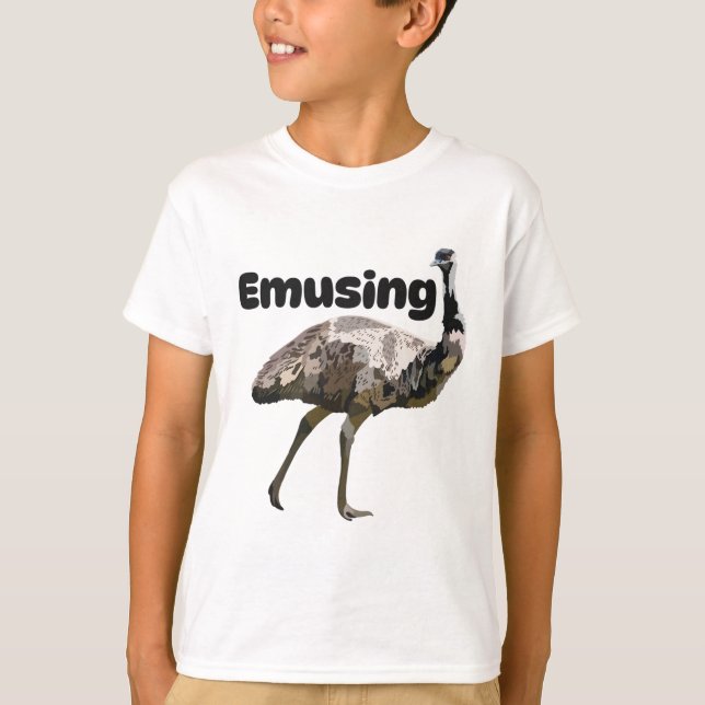 T-shirt E est pour Emu (Devant)