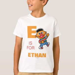 T-shirt E est pour Ernie Ajouter Votre Nom