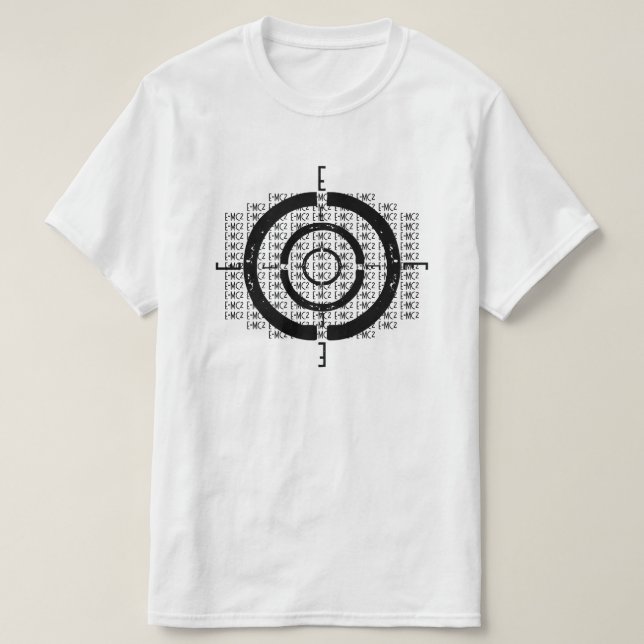 T-shirt E=MC2 Compass Riddle Il Existe Noir Et Blanc (Design devant)