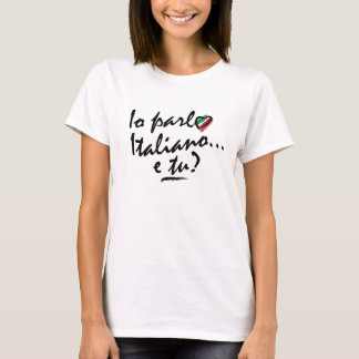 T-shirt : E/S Parlo Italiano avec le coeur