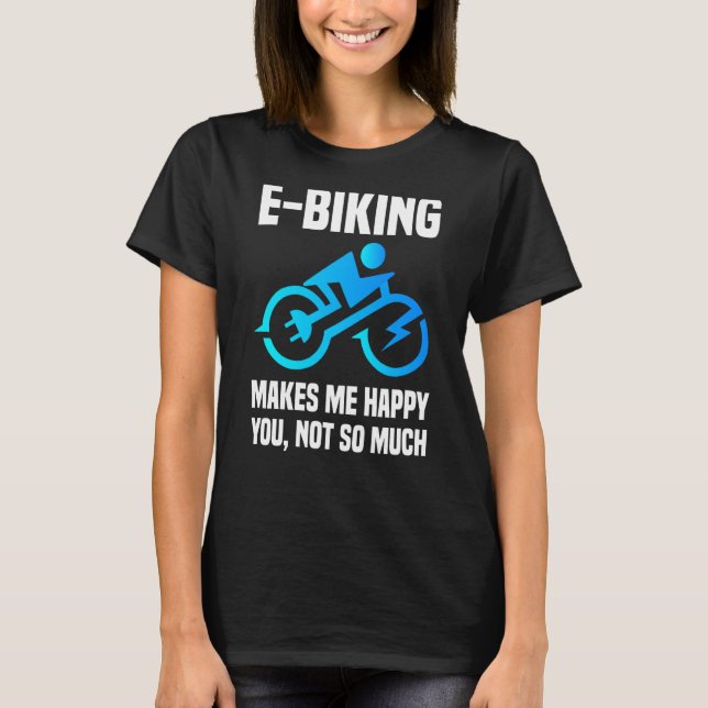 T-shirt E Vélo Sarcastique E Vélo Dit J'Aime E Vélo (Devant)