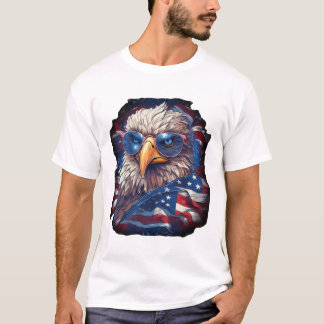 T-shirt Eagle American Flag