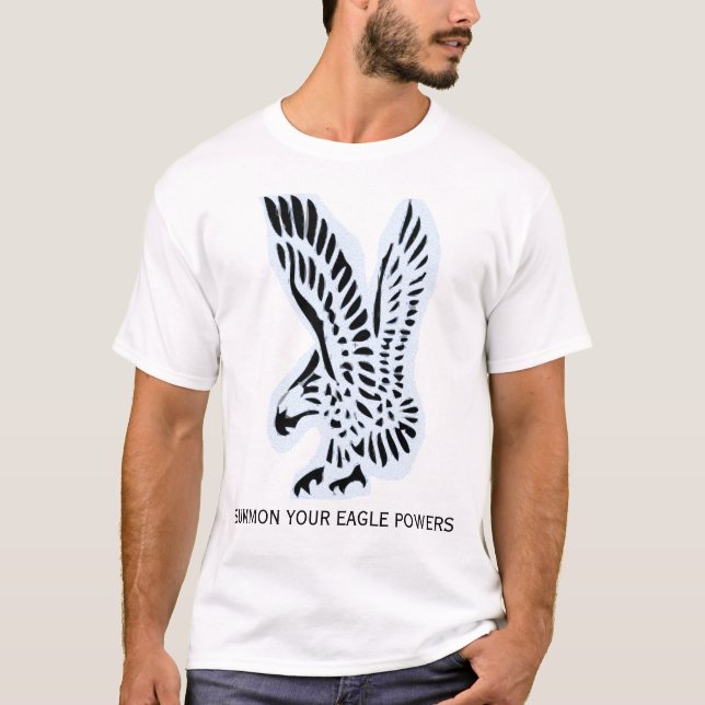 T-shirt Eagle (avec rassemblez votre texte de puissances (Devant)
