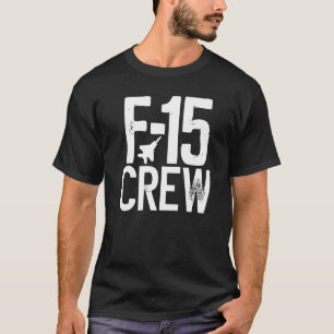 T-shirt Eagle F 15 Silhouette Jet Fighter Crew Et Team Fi