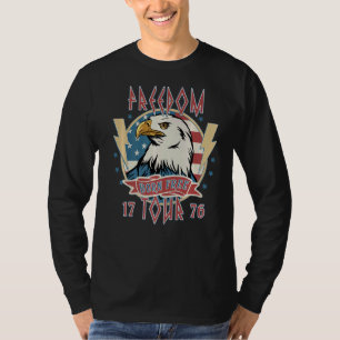 T-shirt Eagle Freedom Tour Né Pour Être Gratuit 1776 Vinta