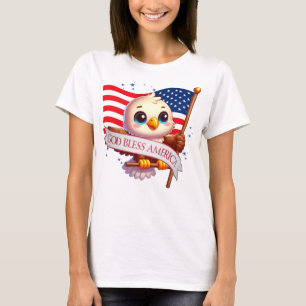 T-shirt Eagle God Bless America USA Drapeau Patriotique 🦅