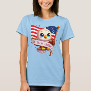 T-shirt Eagle God Bless America USA Drapeau Patriotique 🦅