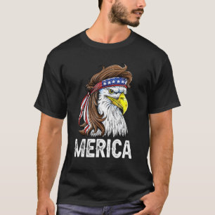 T-shirt Eagle Mullet 4 juillet États-Unis Drapeau américai