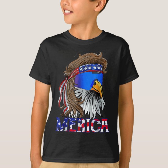 T-shirt Eagle Mullet 4 juillet fête de l'indépendance amér (Devant)