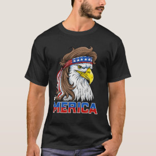 T-shirt Eagle Mullet Merica 4 juillet Drapeau américain US