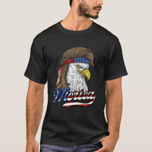 T-shirt Eagle Mullet Merica Hommes 4 juillet drapeau améri