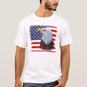 T-shirt Eagle patriotique et drapeau des Etats-Unis