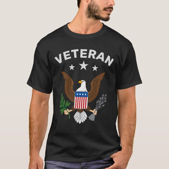 T-shirt Eagle patriotique vétéran (Devant)