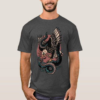 T-shirt Eagle Versus Snakeraditionalattoo funny
