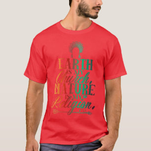 T-shirt Earth Church Nature Religion Fière Amérindienne