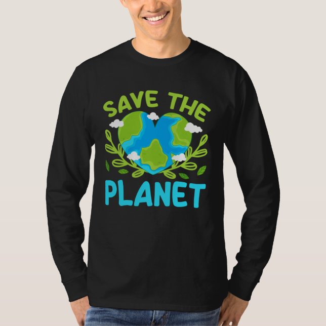 T-shirt Earth Day Planet Vegan Animals Environment Generic (Devant)