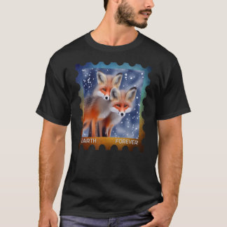 T-shirt EARTH FOVER De l'environnement Protection Timbre n