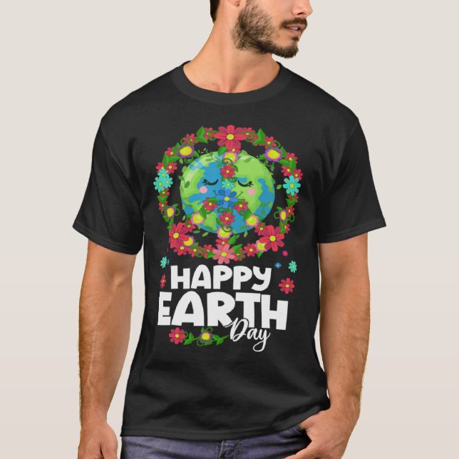 T-shirt Earth Global Peace Sign Climate Change Awareness E (Devant)
