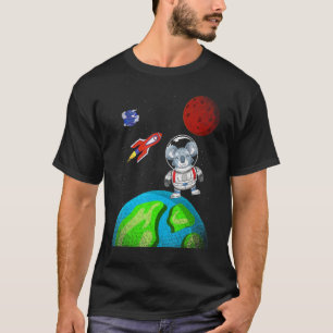 T-shirt Earth Space Australie Animal Rocket Astronaut Koal